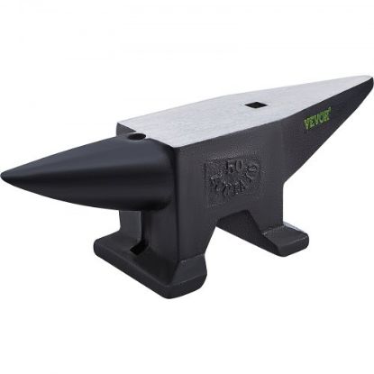 Picture of VEVOR Cast Iron Anvil, 132 Lbs(60kg) Single Horn Anvil with Large Countertop and Stable Base, High Hardness Rugged Round Horn Anvil Blacksmith, for Bending, Shaping