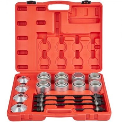 Picture of VEVOR 27 PCS Pull and Press Sleeve Kit, 45# Steel Removal Installation Bushes Bearings Tool Kit, Bush Removal Insertion Sleeve Tool Set Works on Most Cars and LCV, HGV Engines