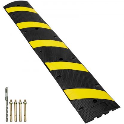 Picture of VEVOR 2 PCs 39 in Speed Bumps 2000 lbs Cable Protector Ramp Drop Over Cord Cover