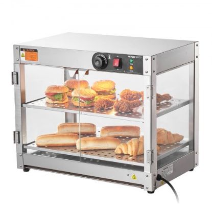 Picture of VEVOR 3-Tier Commercial Food Warmer Countertop Pizza Cabinet with Water Tray