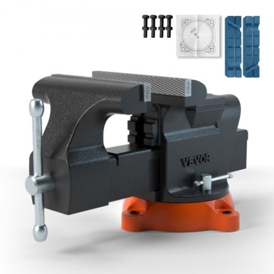 Picture of VEVOR 6.5" Bench Vise w/ 360°Swivel Locking Base & Two-way Jaw Ductile Iron