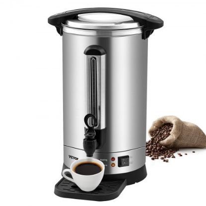 Picture of VEVOR Commercial Coffee Urn 50 Cup Stainless Steel Coffee Dispenser Fast Brew