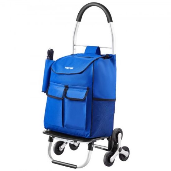 Picture of VEVOR Stair Climbing Cart 50L Foldable Shopping Cart w/ Waterproof Bag & Seat