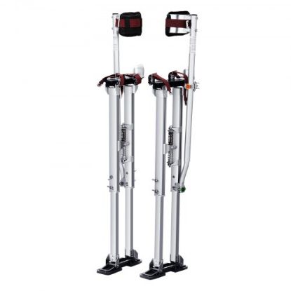 Picture of VEVOR Drywall Stilts, 36''-50'' Adjustable Aluminum Tool Stilts with Protective Knee Pads, Durable and Non-slip Work Stilts for Sheetrock Painting, Walking, Taping, Silver