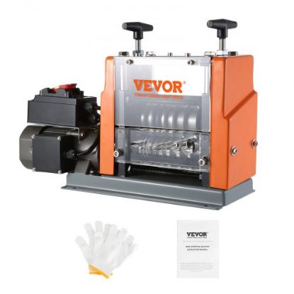 Picture of VEVOR Manual Wire Stripping Machine, 0.06''-0.98'' Copper Stripper with Hand Crank or Drill Powered, Visible Stripping Depth Reference, Portable Aluminum Frame Wire Peeler for Scrap Copper Recycling