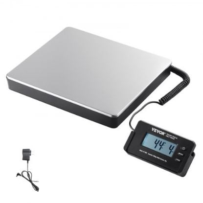 Picture of VEVOR Computing Digital Platform Scale, 660 lbs Load, 0.1 lbs Accuracy Computing Floor Scale with LB/KG, Tare, Price Calculator, Stainless Steel High-Definition Display for Boxes, Luggages, FCC Listed