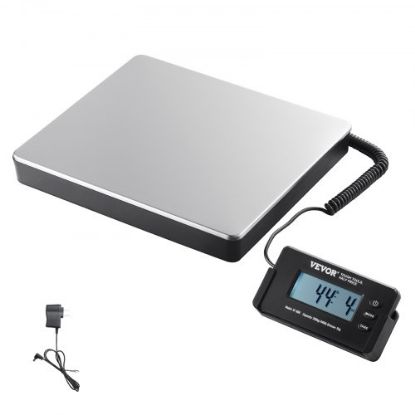 Picture of VEVOR Digital Shipping Scale, 110 lbs x 0.07 oz. Heavy Duty Postal Scale with Timer, Tare, Hold Function, 90° Foldable LCD Screen Package Scale for Laggage, Home, Post Office, AC/DC Powered, FCC Liste