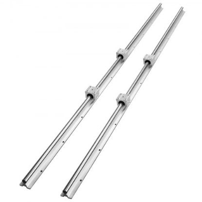 Picture of VEVOR Linear Guide Rail Set, SFC20 1000mm, 2 PCS 39.4 in/1000 mm SFC20 Guide Rails 4 PCS SC20 Slide Blocks 4 PCS Rail Supports, Linear Rails and Bearings Kit for Automated Machines CNC DIY Project