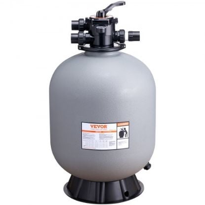 Picture of VEVOR Sand Filter, 16-inch, Up to 35 GPM Flow Rate, Above Inground Swimming Pool Sand Filter System with 7-Way Multi-Port Valve, Filter, Backwash, Rinse, Recirculate, Waste, Winter, Closed Functions