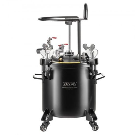 Picture of VEVOR 10L/2.5gal Spray Paint Pressure Pot Tank,  70PSI Max Air Paint Pressure Pot, Metal Rack and Leak Repair Sealant for Industry Home Decor Architecture Construction Automotive Painting