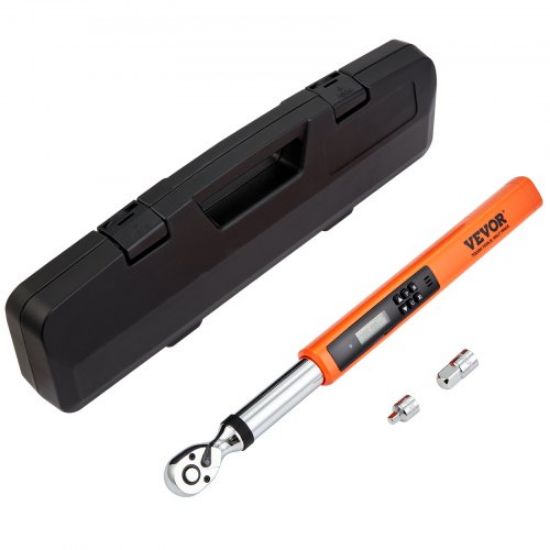 Picture of VEVOR Torque Wrench, 3/8-inch Drive Click Torque Wrench 10-80ft.lb/14-110n.m, Dual-Direction Adjustable Torque Wrench Set, Mechanical Dual Range Scales Torque Wrench Kit with Adapters Extension Rod