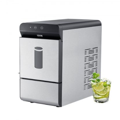 Picture of VEVOR Countertop Ice Maker, 9 Cubes Ready in 7 Mins, 26lbs in 24Hrs, Self-Cleaning Portable Ice Maker with Ice Scoop and Basket, Ice Machine with 2 Sizes Bullet Ice for Home Kitchen Office Bar Party