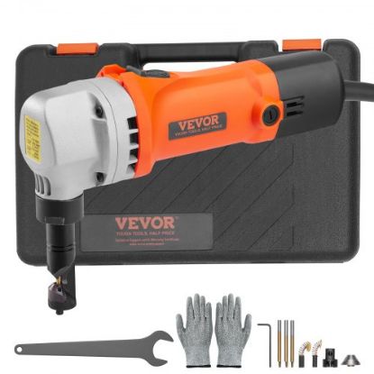 Picture of VEVOR Sheet Metal Nibbler, 550W Powerful 2200 RPM High Speed, 360 Degree Rotation Electric Nibbler Metal Cutter, Straight Curve and Circle Cutting for Stainless Steel, Aluminum, Plastic, Wood Board