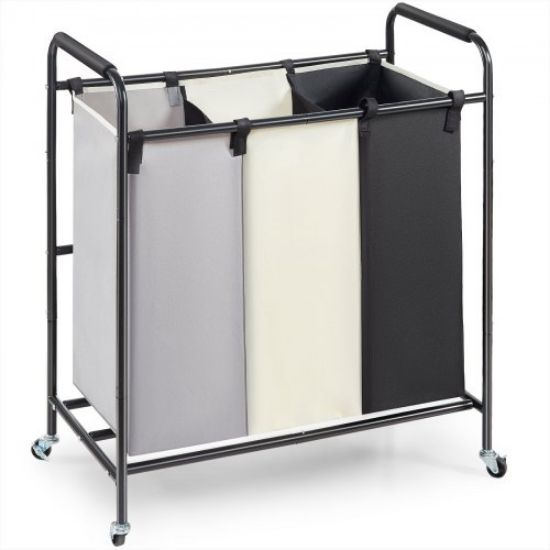 Picture of VEVOR Laundry Sorter Cart 4 Section, Laundry Hamper with Heavy Duty Lockable Wheels and 4 Removable Bags, Rolling Laundry Basket Sorter for Clothes Storage