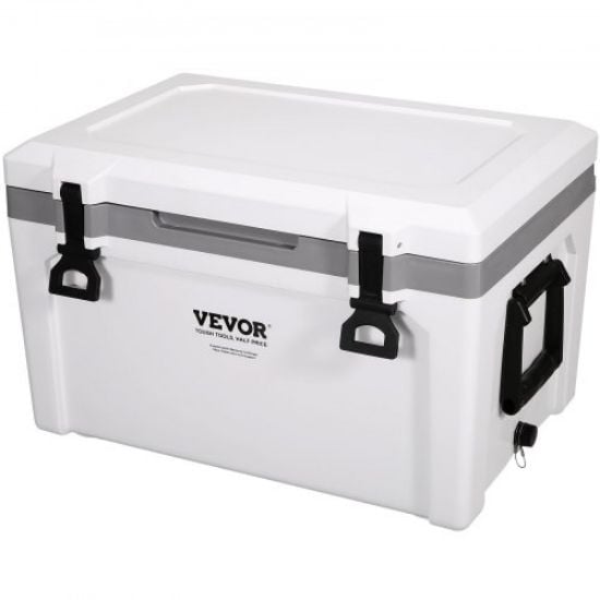 Picture of VEVOR Insulated Portable Cooler, 52 qt, Holds 50 Cans, Ice Retention Hard Cooler with Heavy Duty Handle, Ice Chest Lunch Box for Camping, Beach, Picnic, Travel, Outdoor, Keeps Cool for up to 6 Days