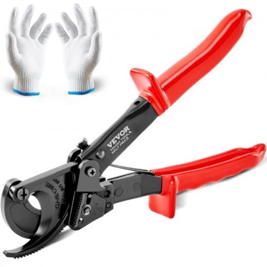 Picture of VEVOR Ratcheting Cable Cutter, 11" Wire Cutter Heavy Duty with Gloves, Strong Silicon-Manganese Spring Steel Blade-for Cutting Up to  400 mm² / 780 MCM Electrical Wire