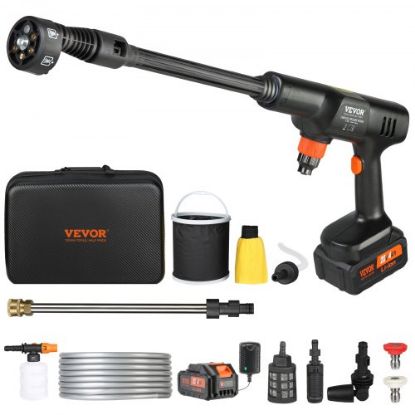 Picture of VEVOR Electric Pressure Washer, 2300 PSI, Max. 1.9 GPM, 1900W Power Washer w/ 26 ft Hose, 4 Quick Connect Nozzles, Foam Cannon, Retractable Handle for Portable to Clean Patios, Cars, Fences, Driveways