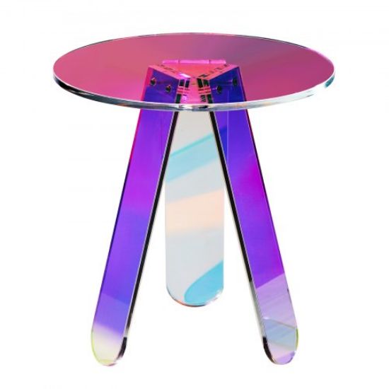 Picture of VEVOR Acrylic End Table, C-Shaped Lucite Side Table, Clear Acrylic Side Table for Drink, Food, Snack used in Living Room, Bedroom, and Study