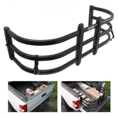 Picture of VEVOR Truck Bed Extender, Aluminum Retractable Tailgate Extender, 55.5"-68", Fits for Ford Super Duty, F150, Dodge Ram 1500/2500/3500, Toyota Tundra, Nissan Titan, Chevrolet Silverado, GMC Sierra