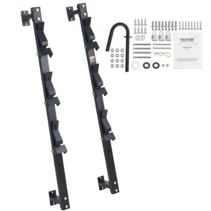 Picture of VEVOR Trimmer Rack, 3 Place Weeder Trimmer Rack, Locking Trim Holder Landscape Trailer Rack Carrier Mount on Open Pickup/Trailer Enclosed Trailers, Pair