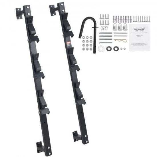 Picture of VEVOR Trimmer Rack, 3 Place Weeder Trimmer Rack, Trim Holder Trailer Rack with Zinc Alloy Password Lock, Wall-mounted or Mount on Enclosed Trailer Landscape Weed Eater, Pair