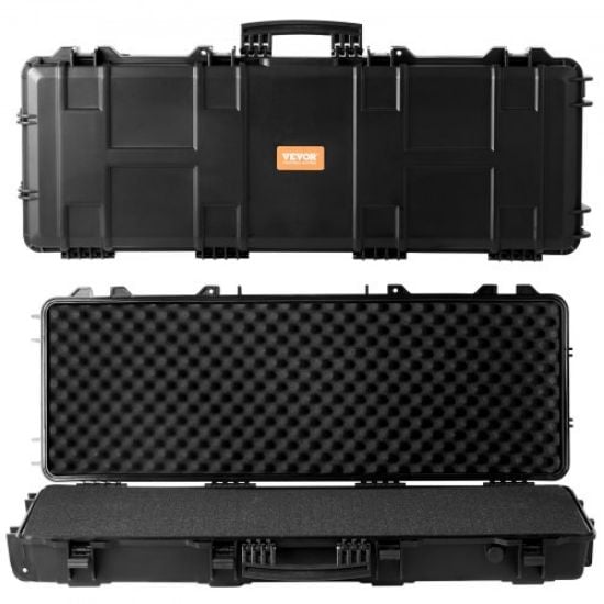 Picture of VEVOR Tactical Range Case, Outdoor Tactical Hard Case with 3 Layers Fully-protective Foams, 50 inch lockable Hard Tactical Range Case with Wheels, IP67 Waterproof & Crushproof