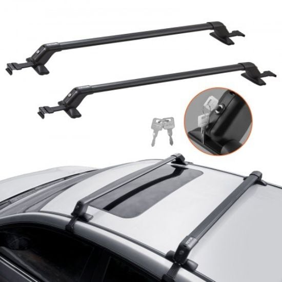 Picture of VEVOR Roof Rack Cross Bars, Compatible with Toyota RAV4 2019-2023, 260lbs Load Capacity, Aluminum Anti-Rust Crossbars with Locks, Rooftop Cargo Bag Luggage Carrier (Not Fit for Adventure/TRD Off-Road)