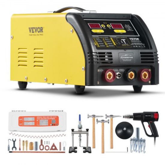 Picture of VEVOR Stud Welder Dent Repair Kit, 800W Spot Welder Stud with 5 Welding Mode, Auto Body Dent Welder Repair Machine with 13 Types of Welding Accessories for Car, Truck, Motorcycle Dent Repair