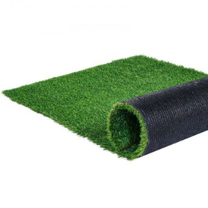 Picture of VEVOR Artifical Grass, 6 x 10 ft Rug Green Turf, 1.38"Fake Door Mat Outdoor Patio Lawn Decoration, Easy to Clean with Drainage Holes, Perfect For Multi-Purpose Home Indoor Entryway Scraper Dog Mats