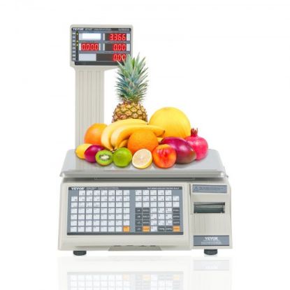 Picture of VEVOR Electronic Price Computing Scale, 66 LB Digital Deli Weight Scales, LCD & LED Digital Commercial Food Fruit Meat Produce Counting Weight, for Retail Store, Kitchen, Restaurant Market, and Farmer