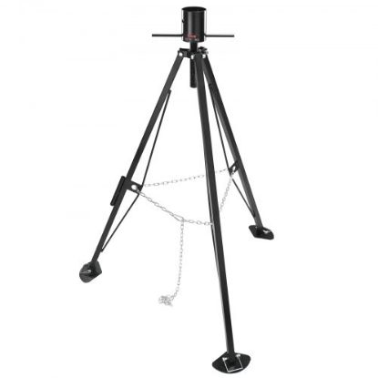 Picture of VEVOR 5th Wheel Tripod Stabilizer, 5000 LBS Load Capacity Tripod Fifth Wheel Stabilizer, 35"-57" Adjustable Height RV Gooseneck Stabilizer, Tripod Jack for Fifth-Wheel Trailers, RVs, and Campers