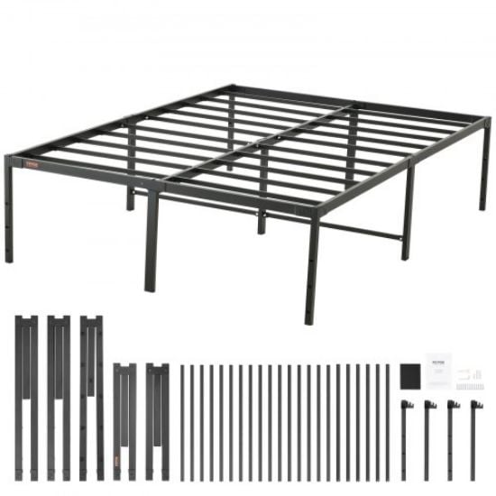 Picture of VEVOR 14 Inch Twin Metal Bed Frame Platform, No Box Spring Needed, Embedded Mattress Foundation with Steel Slat Support, Easy Assembly, Noise Free