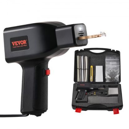 Picture of VEVOR Plastic Welding Kit, 70/150W Dual Power Hot Stapler Plastic Welding Gun, Plastic Car Bumper Repair Kit with 600PCS 6 Types Staples, 56PCS Welding Rods, Pliers for Kayak/Toys/Plastic Crack Repair