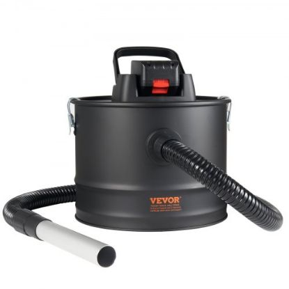 Picture of VEVOR Ash Vacuum Cleaner, 4 Gallon with 1200W Powerful Suction, Ash Vac Collector with 47.2 in Flexible Hose, for Fireplaces,  Log Burner, Grills, Pellet Stoves, Wood Stove, Pizza Ovens, Fire Pits