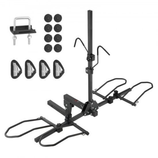 Picture of VEVOR 2-Bike Rack Hitch Mount Folding Carrier Car Truck SUV 1.25"/2" Receiver