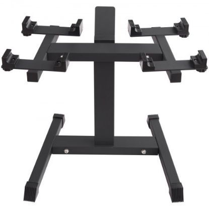 Picture of VEVOR Adjustable Dumbbell Stand, Home Fitness Rack and Stand with Media Rack, Safe and Convenient Dumbbell Weight Holder, Compact Dumbbell Storage Rack Perfect for Home Gym Strength Training