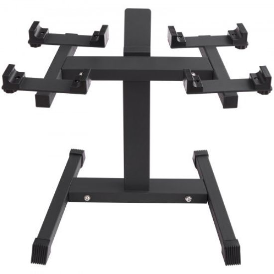 Picture of VEVOR Adjustable Dumbbell Stand, Home Fitness Rack and Stand with Media Rack, Safe and Convenient Dumbbell Weight Holder, Compact Dumbbell Storage Rack Perfect for Home Gym Strength Training