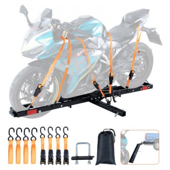 Picture of VEVOR Motorcycle Carrier Scooter Dirt Bike Hitch Mount 600LBS Rack Ramp Hauler