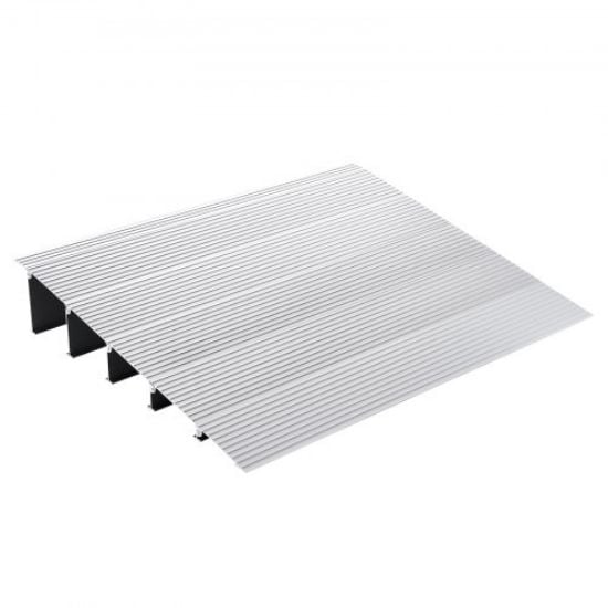 Picture of VEVOR Door Threshold Ramp, 6" Rise, 800 lbs Load Capacity, Door Ramp for Wheelchairs, Aluminum Threshold Ramp for Doorways, Adjustable Modular Threshold Ramp for Wheelchairs, Scooters, Power Chairs