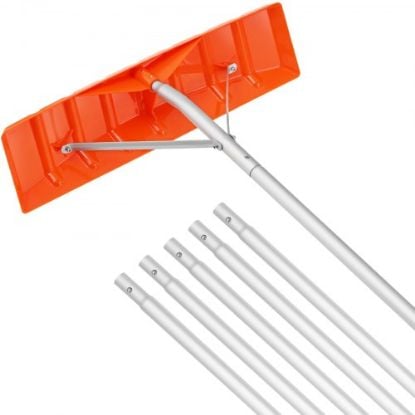 Picture of VEVOR Snow Roof Rake, 25" Plastic Blade Snow Removal Tool, 21ft Reach Aluminium Handle, Superior Roof Shovel with Anti-Slip Handle Grip, Easy to Setup & Use for House Roof, Car Snow, Wet Leaves