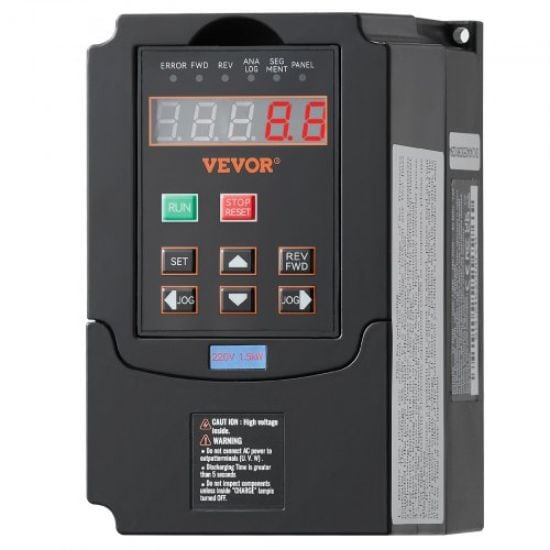 Picture of VEVOR VFD 7.5KW, 34A, 10HP Variable Frequency Drive for 3-Phase Motor Speed Control