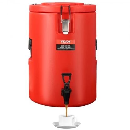 Picture of VEVOR Insulated Beverage Dispenser, 10 Gallon, Food-grade LL9450UP Hot and Cold Beverage Server, Thermal Drink Dispenser Cooler with 1.18 in PU Layer Two-Stage Faucet Handle, for Restaurant Drink Shop