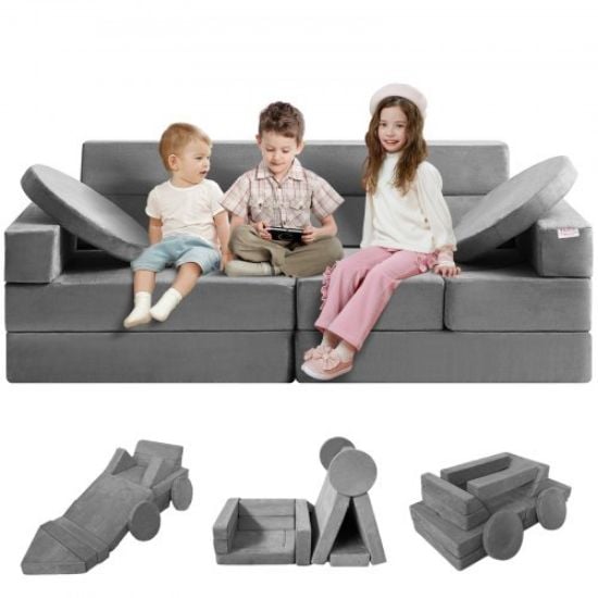 Picture of VEVOR Kids Armchair, Kids Sofa with High-density 25D Sponge, Snuggly-Soft Toddler Chair, Sherpa Fabric Reading Couch for Bedroom and Playroom