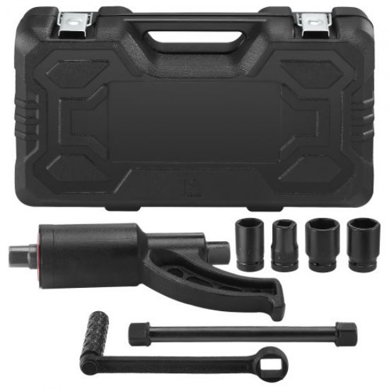 Picture of VEVOR Torque Multiplier, 1 Inch Drive Lug Nut Wrench/Multiplier Heavy Duty Torque Multiplier Wrench Set, 1:64 6,800N.m Lug Nut Remover, Includes 4 Sockets (21-41mm) and Storage Case