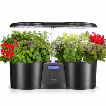 Picture of VEVOR Hydroponics Growing System, 12 Pods Indoor Growing System, Indoor Herb Garden with Full-Spectrum LED Grow Light, Indoor Gardening System Height Adjustable, 4.2L Water Tank, Auto Timer