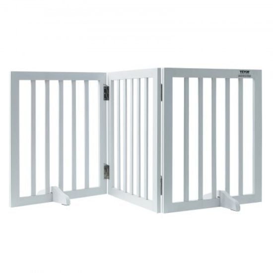 Picture of VEVOR Retractable Baby Gate, 34.2" Tall Mesh Baby Gate, Extends up to 76.8" Wide Retractable Gate for Kids or Pets, Retractable Dog Gates for Indoor Stairs, Doorways, Hallways, Playrooms, White