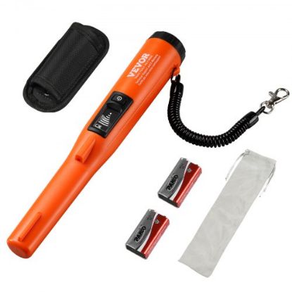 Picture of VEVOR Metal Detector Pinpointer, Partial Waterproof Handheld Pin Pointer Wand, 1.96" Detection Depth, 3 Modes, Treasure Hunting Probe with Holster, Waterproof Bag and 9V Battery, for Adults and Kids