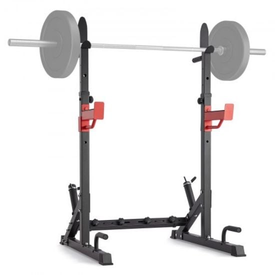 Picture of VEVOR Squat Stand Power Rack, Multi-Functional Power Rack with Pull up Bar, Hook, and Weight Plate Storage Attachment, Adjustable Power Rack Cage, Steel Exercise Squat Stand for Home Gym Equipment