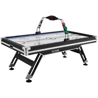 Picture of VEVOR Air-Powered Hockey Table, 72" Indoor Hockey Table for Kids and Adults, LED Sports Hockey Game with 2 Pucks, 2 Pushers, and Electronic Score System, Arcade Gaming Set for Game Room Family Home