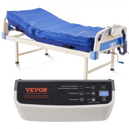 Picture of VEVOR Alternating Air Pressure Mattress, 5-Level Pressure Adjustable Air Mattress for Bed Sores, Medical-Grade PVC Alternating Pressure Pad with Ultra-Quiet Pump for Home/Hospital Use, 350LBS Loading